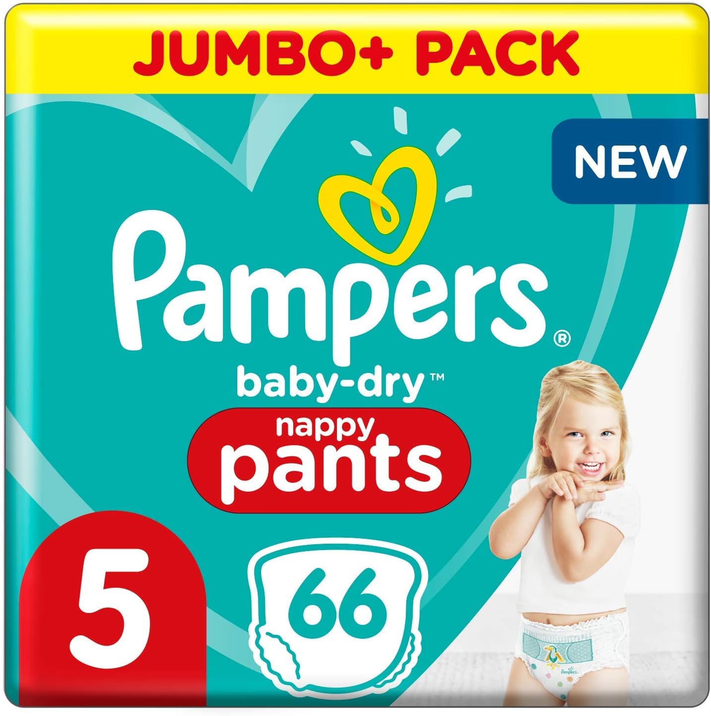 Baby-Dry Pants, Size 5, jumbopack, 66 Pieces