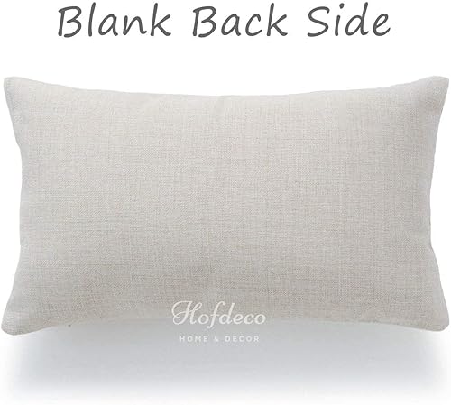 Miniatura 4 de Funda Hofdeco para cojín lumbar, tostado, gris, His and Her, Love, tela pesada, de 12 x 20