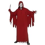 Crimson Deluxe Ghost Face Adult Costume, One Size Fits Most