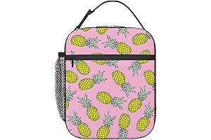 Pink Pineapple Lunch Bag for Girls, Boys, Women, and Men