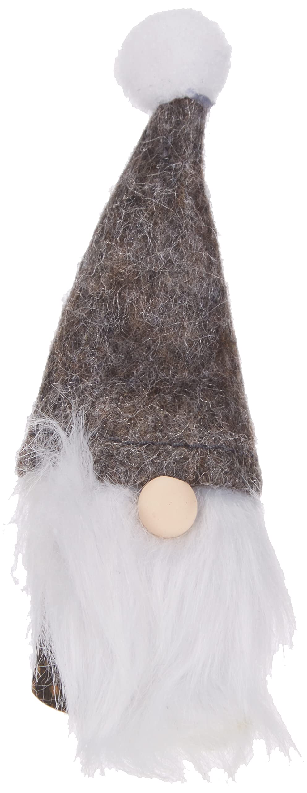 Riffelmacher Weihnachtswichtel Aus Stoff – Stehende Deko, 10x36 Cm, Als Mann Mit Bart Oder Frau Mit Zöpfen, Rot-grau
