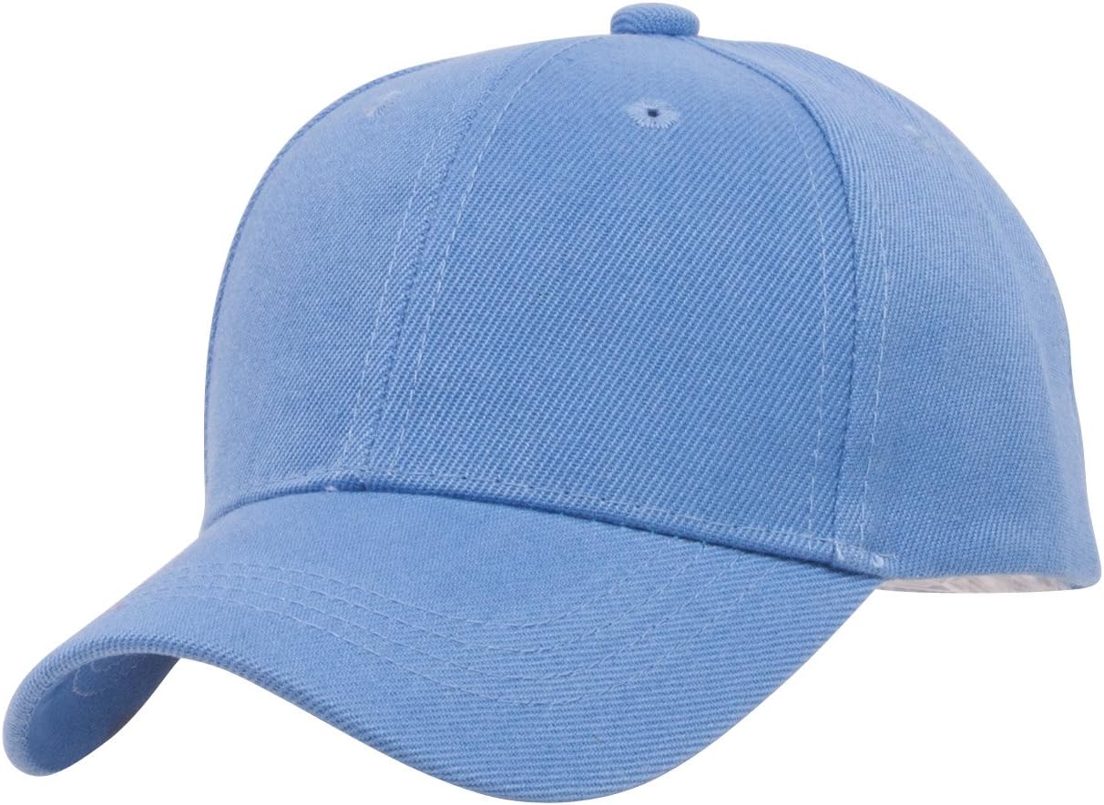 TOP HEADWEAR Blank Kids Youth Baseball Adjustable Hook and Loop Closure Hat