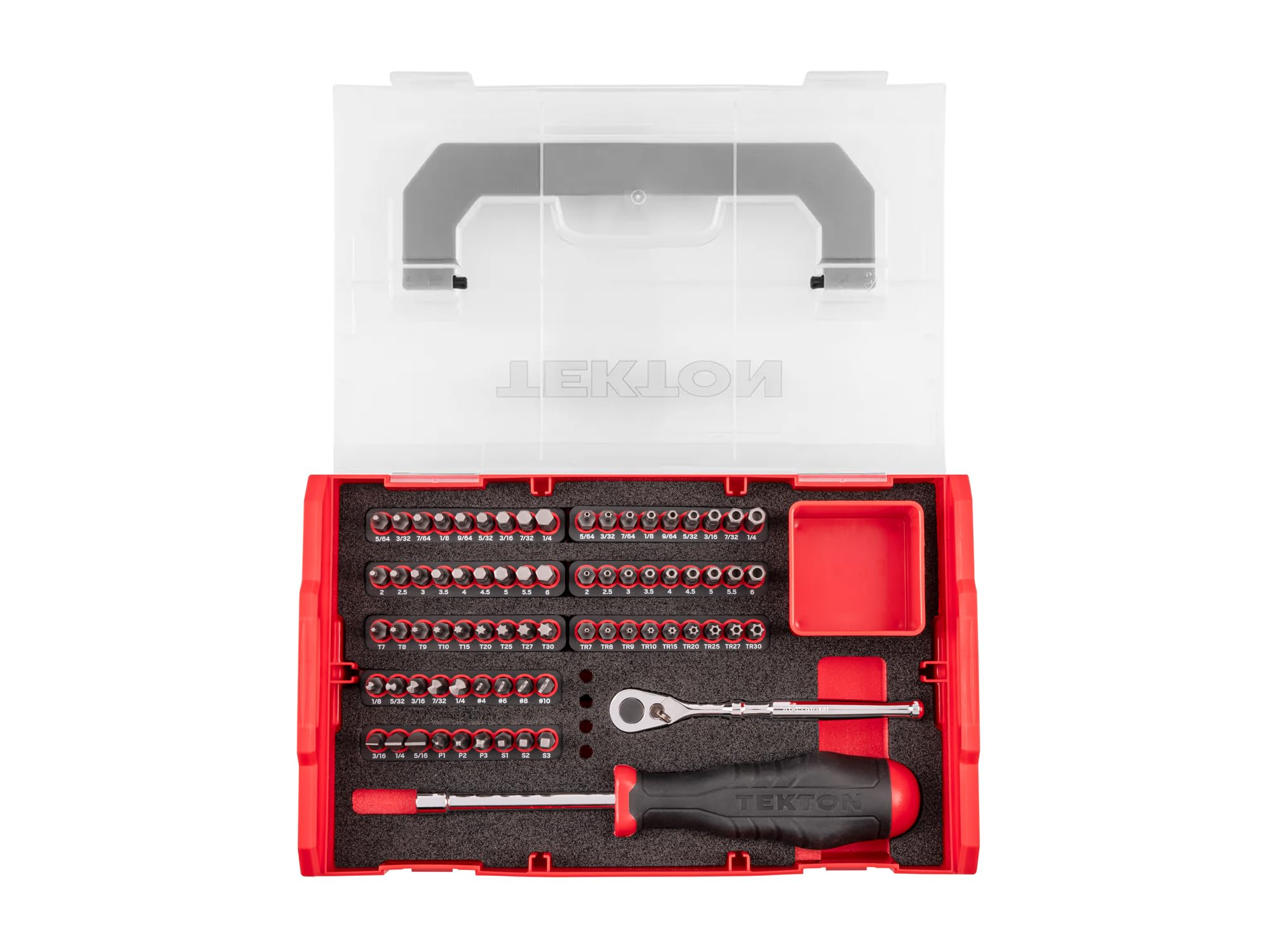 TEKTON 1/4 Inch Bit Driver and Bit Set, 74-Piece | DRV36001