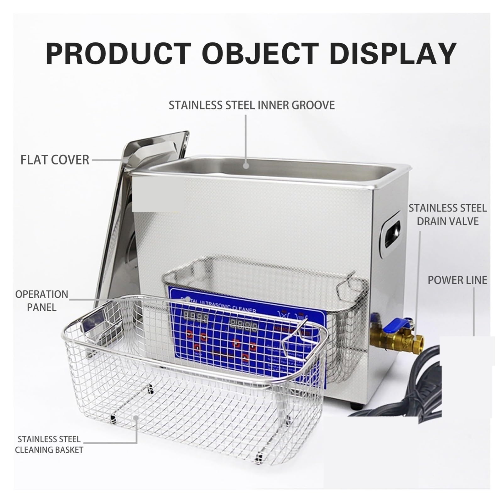 Myjka ultradźwiękowa, Cleaning Effect Ultra Cleaner 30L, 500W, Wanna, Przenośna Zmywarka Ze Stali Nierdzewnej, Sprzęt AGD Z Częściami Mocującymi do czyszczenia biżuterii