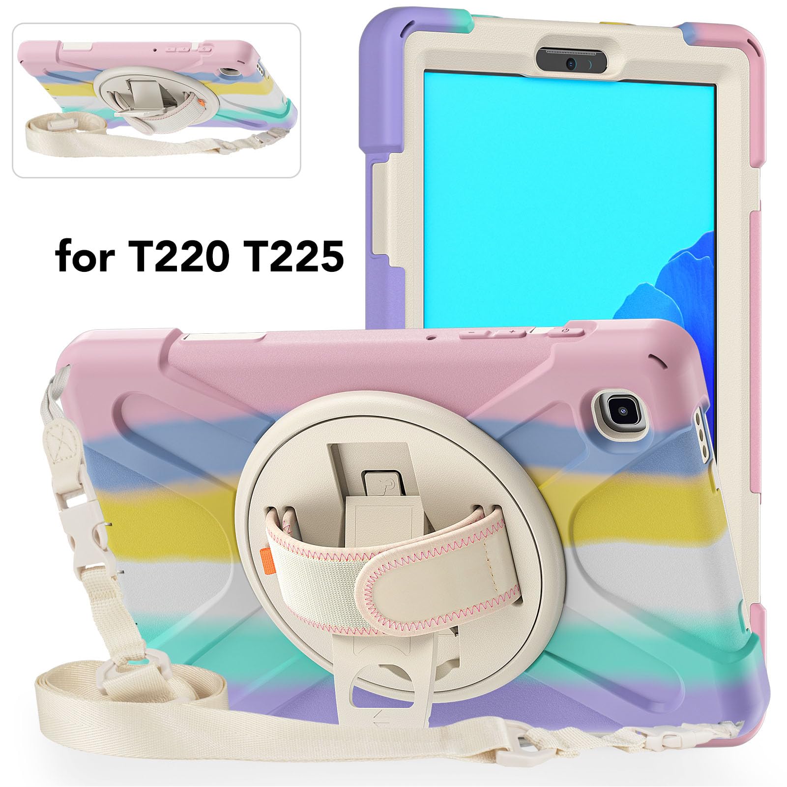 Aramox A7 Lite Custodia Resistente, 8.7in T220 T225 (Dazzling Pink)