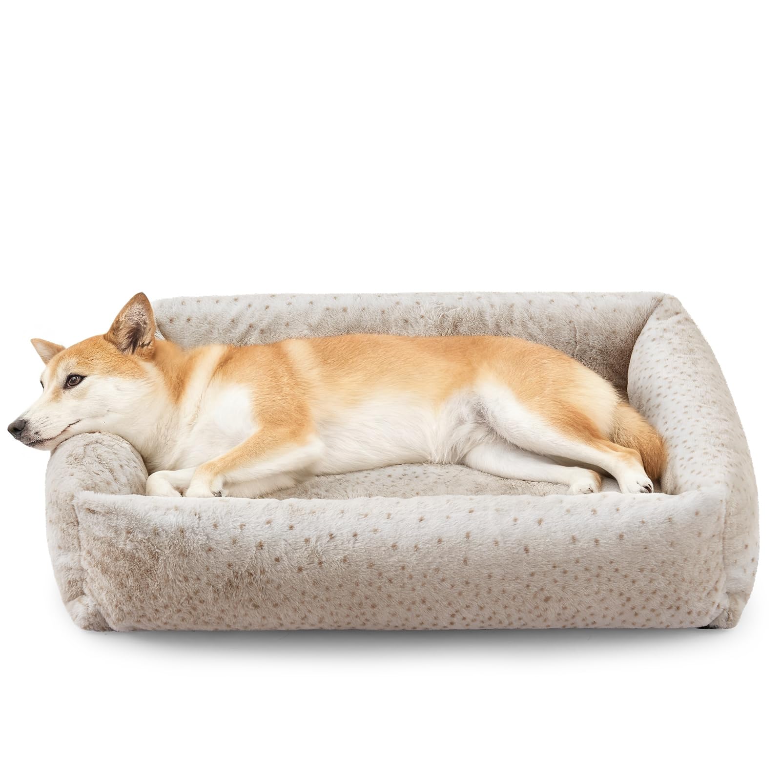 JOEJOY Rectangular Bolster Dog Bed