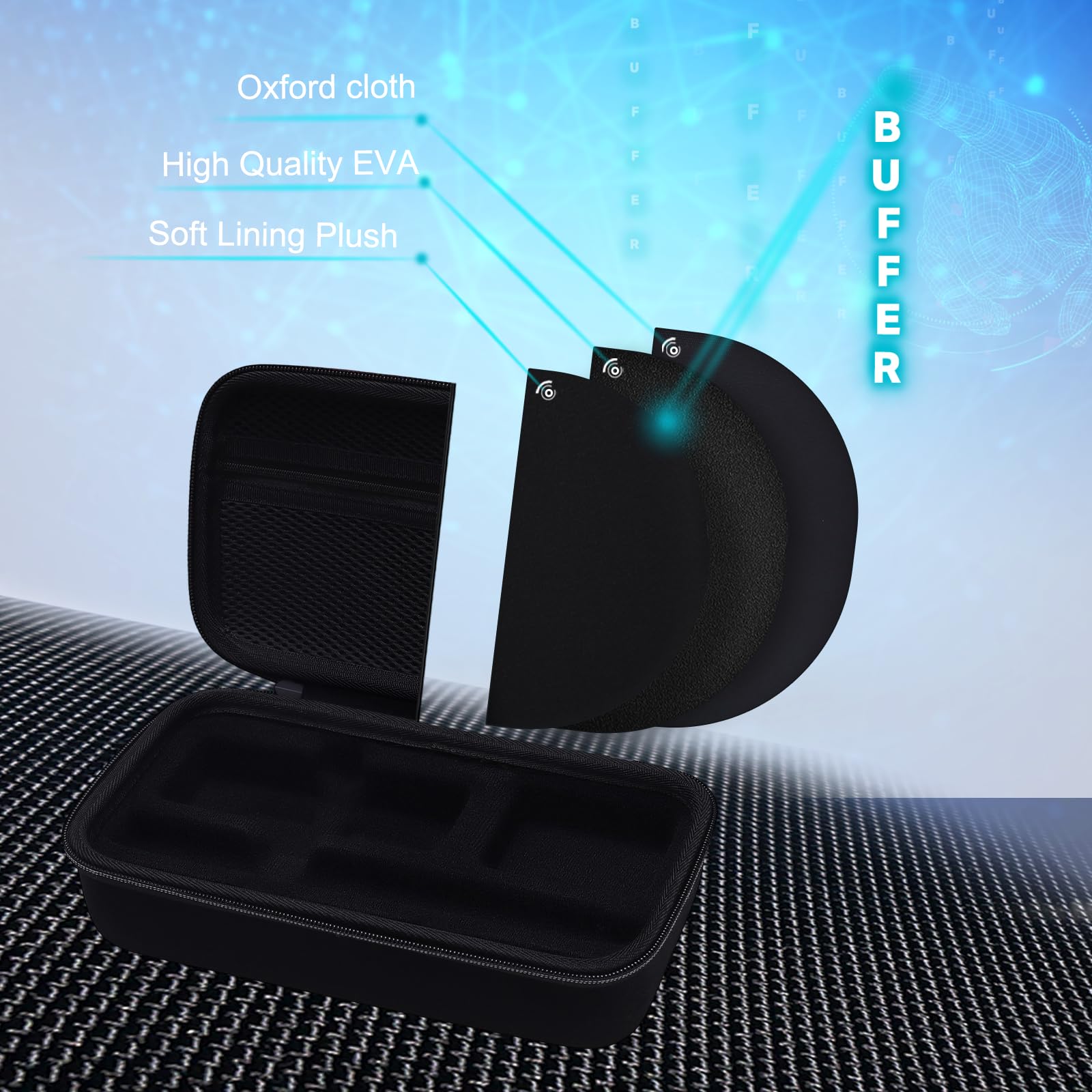 XANAD Sac de Transport pour caméras d'action Insta360 X5 X4 X3 One X2 GO 3 - Sac à bandoulière Compatible avec Perche à Selfie Invisible de 114 cm et Accessoires (Noir)