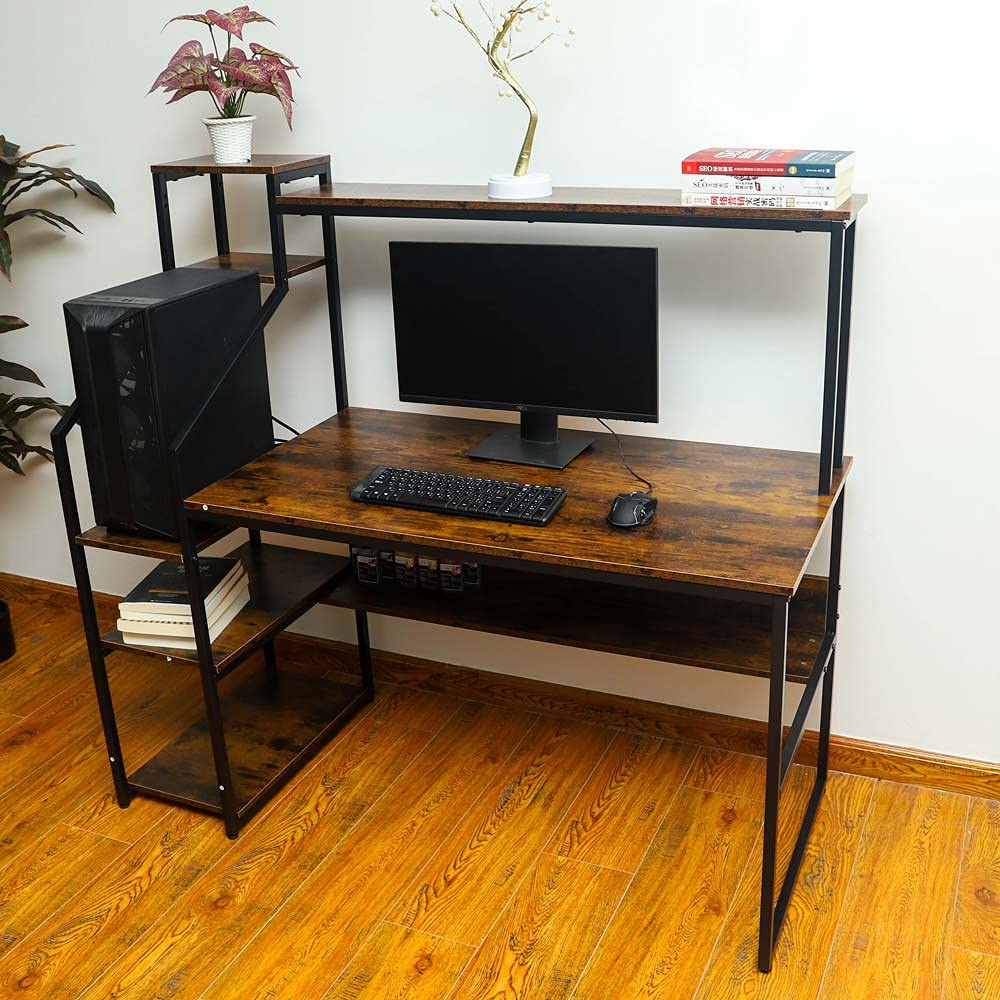 Buy YATAI Computer Desk With 5 Tier Storage Shelves Student Study