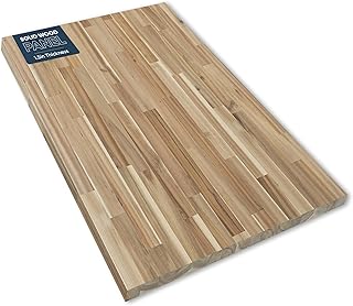 36''L x 25''W x 1.5''Th Acacia Solid Wood Butcher Block Countertop, Butcher Block Table Top for DIY Washer Dryer/Island/Kitchen Countertop (Unfinished)
