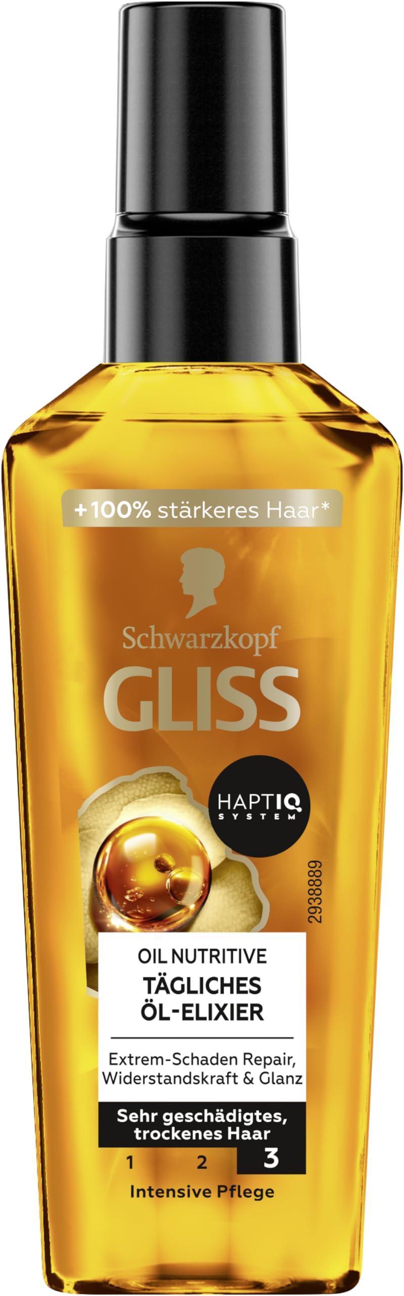 Gliss Olejek do włosów codzienny eliksir olejowy (75 ml), olejek do włosów suchych pielęgnuje i uszlachetnia włosy bez natłuszczania, z olejkiem arganowym i witaminą E
