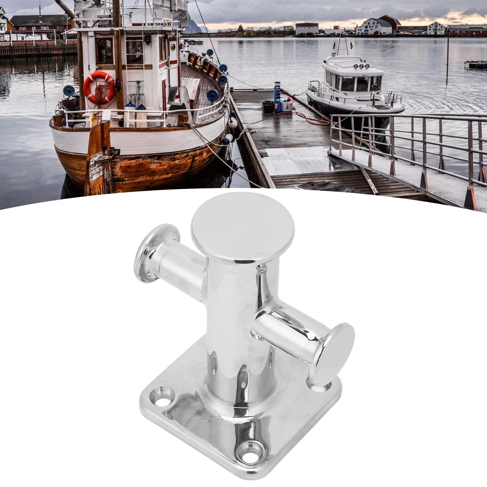 Fabater Bitta di Ormeggio di Ricambio per Bitta di Ormeggio con Testa a Croce Singola in Acciaio Inossidabile per Barca da Pesca per Yacht, Grado Marino 316, Hardware di Coperta per Barche