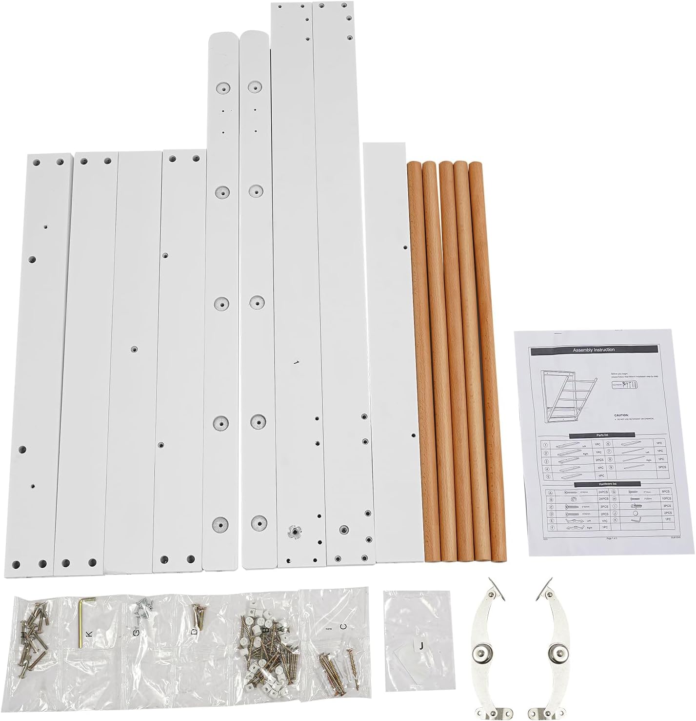 Wall Mounted Clothes Drying Rack, Folding Clothes Drying Rack for Bathrooms, Laundry Rooms, Balconies