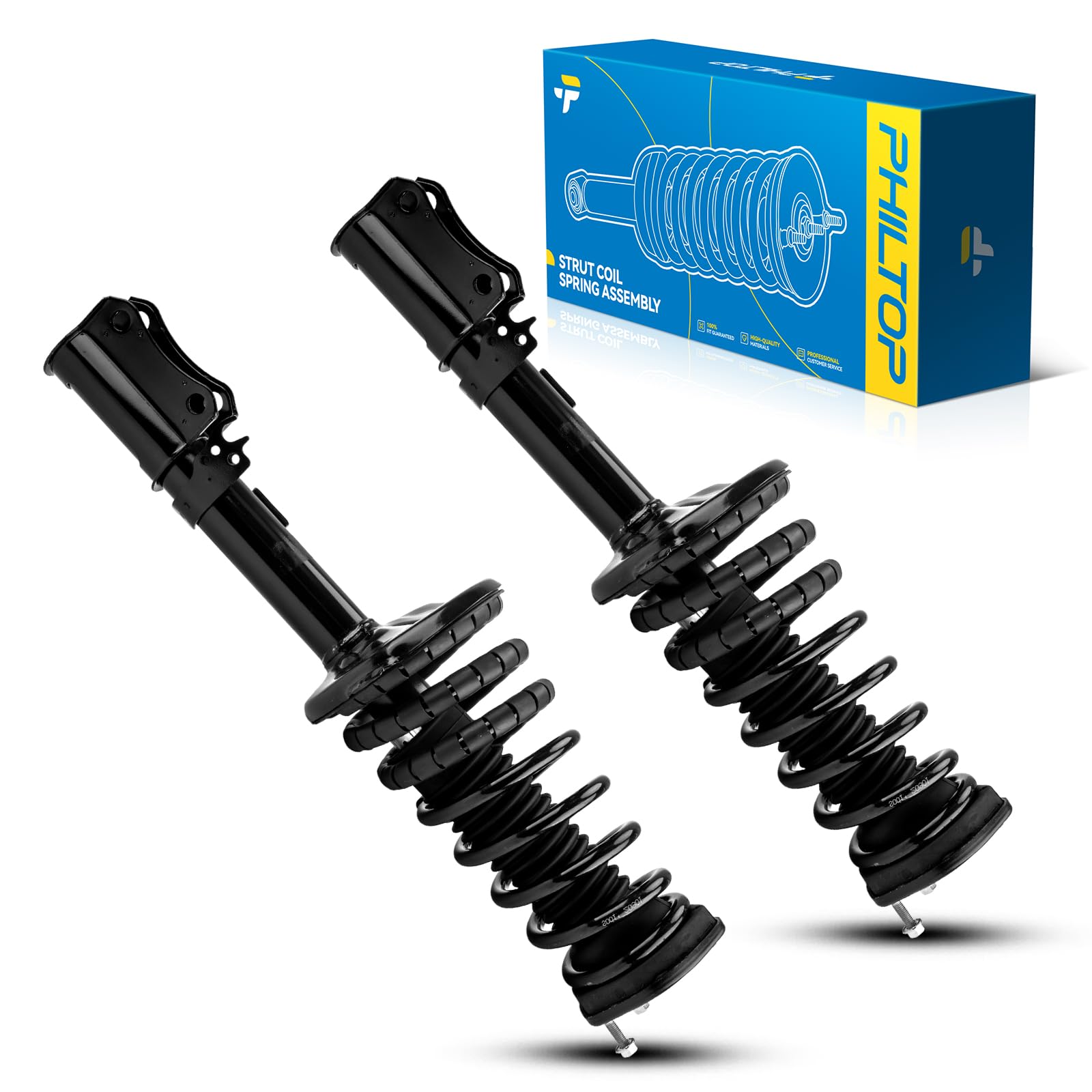PHILTOP Rear Complete Struts Shock absorber fits Toyota Avalon 1997-2003,for Toyota Camry 1992-2001,for Lexus ES300 1992-2001 271681 271680 Struts with Coil Spring Assemblies Set of 2 SAA006