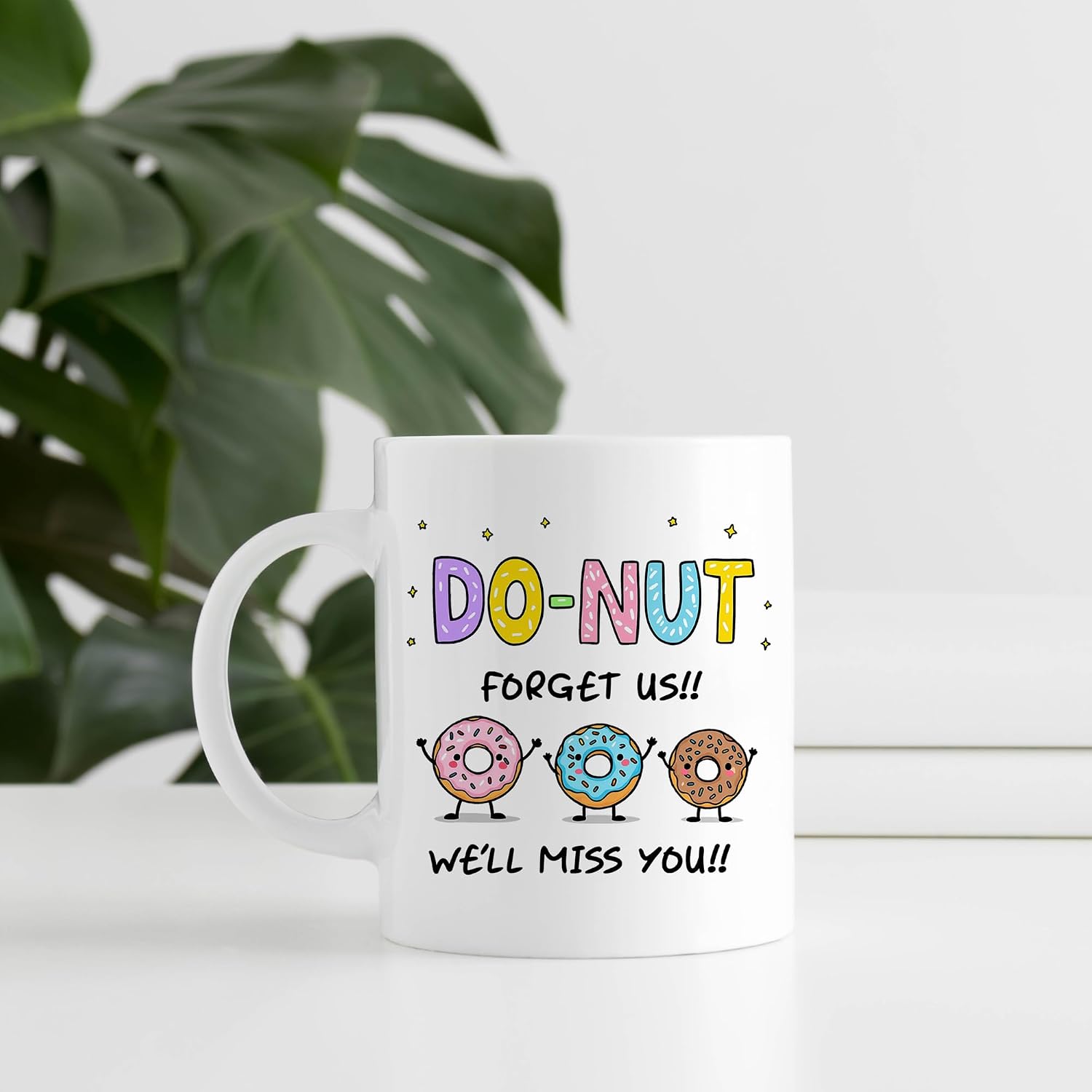 Funny Farewell Mug, Do-Nut Forget Us Coffee Cup, Goodbye Gifts For Coworkers, Coworker Retirement Gifts, New Job, Promotion, Going Away, Office Leaving Gift For Boss, Colleagues, Men, Women, Friends