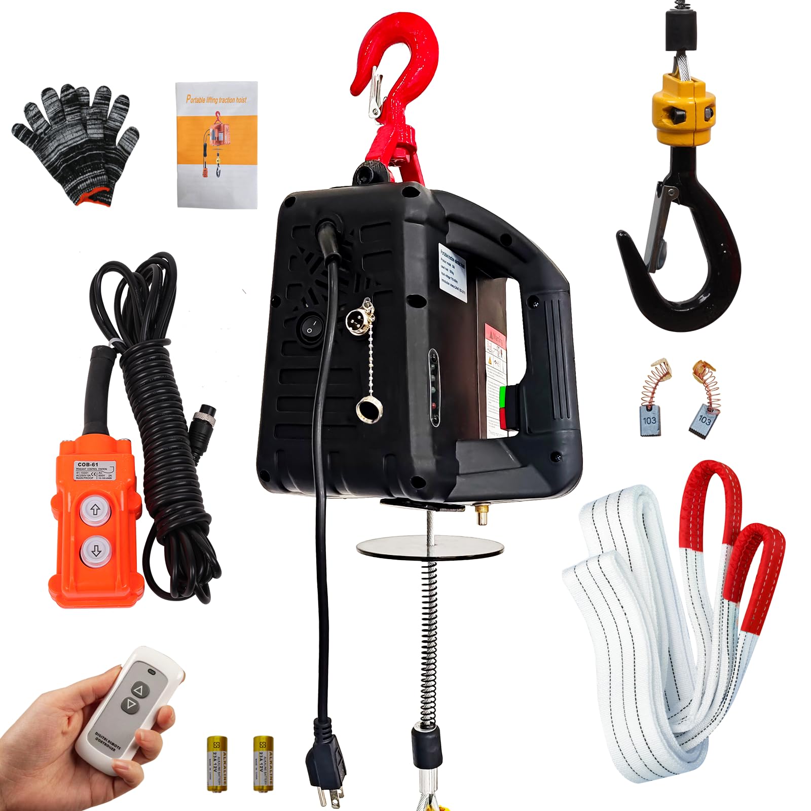 Electric Hoist 1760lbs - 2-in-1 Remote Control -11