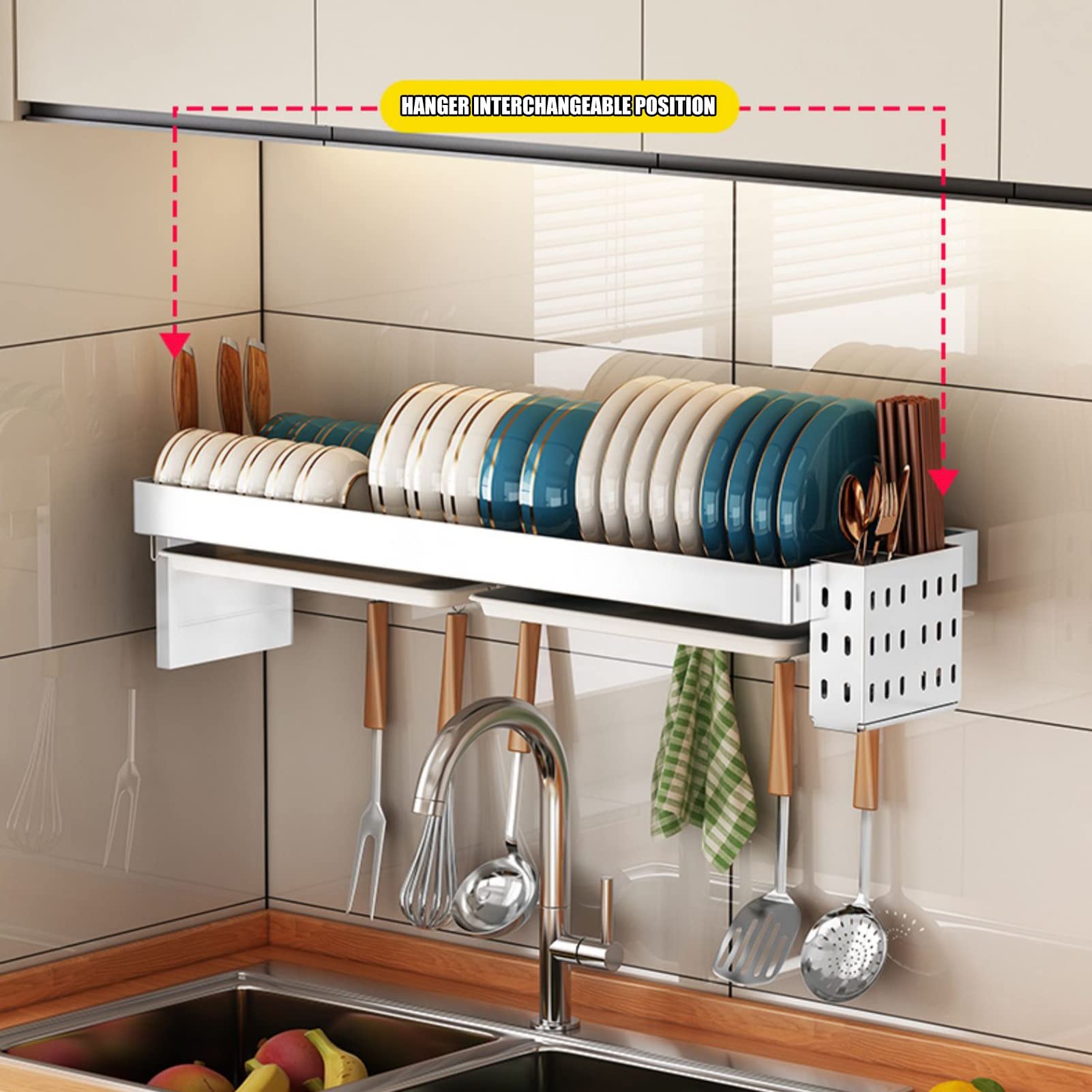 Scolapiatti - Scolapiatti espandibile per il bancone della cucina