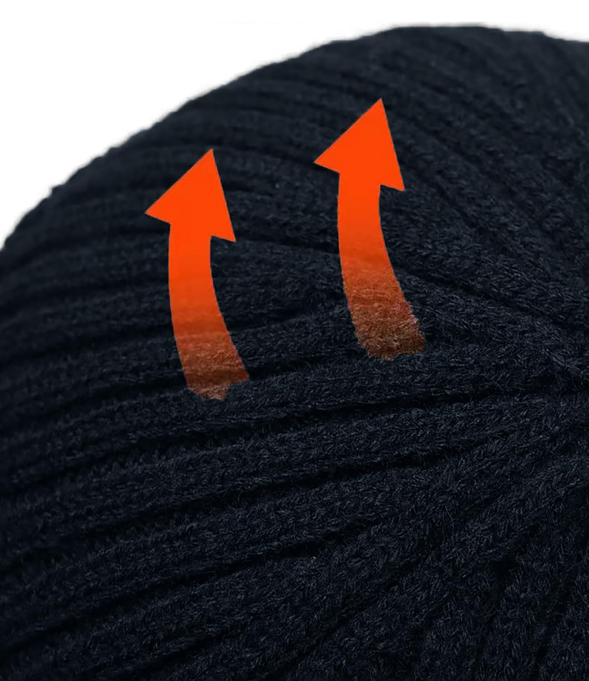 SYGA Winter Woolen Hat Men Ears Protection Beanie Knitted Hat Soft Plush Warm Cap (Above 15 Year) Black - Image 3 thumbnail