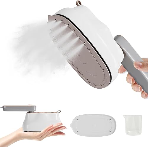 Mini plancha de vapor plancha de vapor para ropa, vaporizador de mano para vaporizador de belleza para ropa, soporte de planchado seco y húmedo, 2