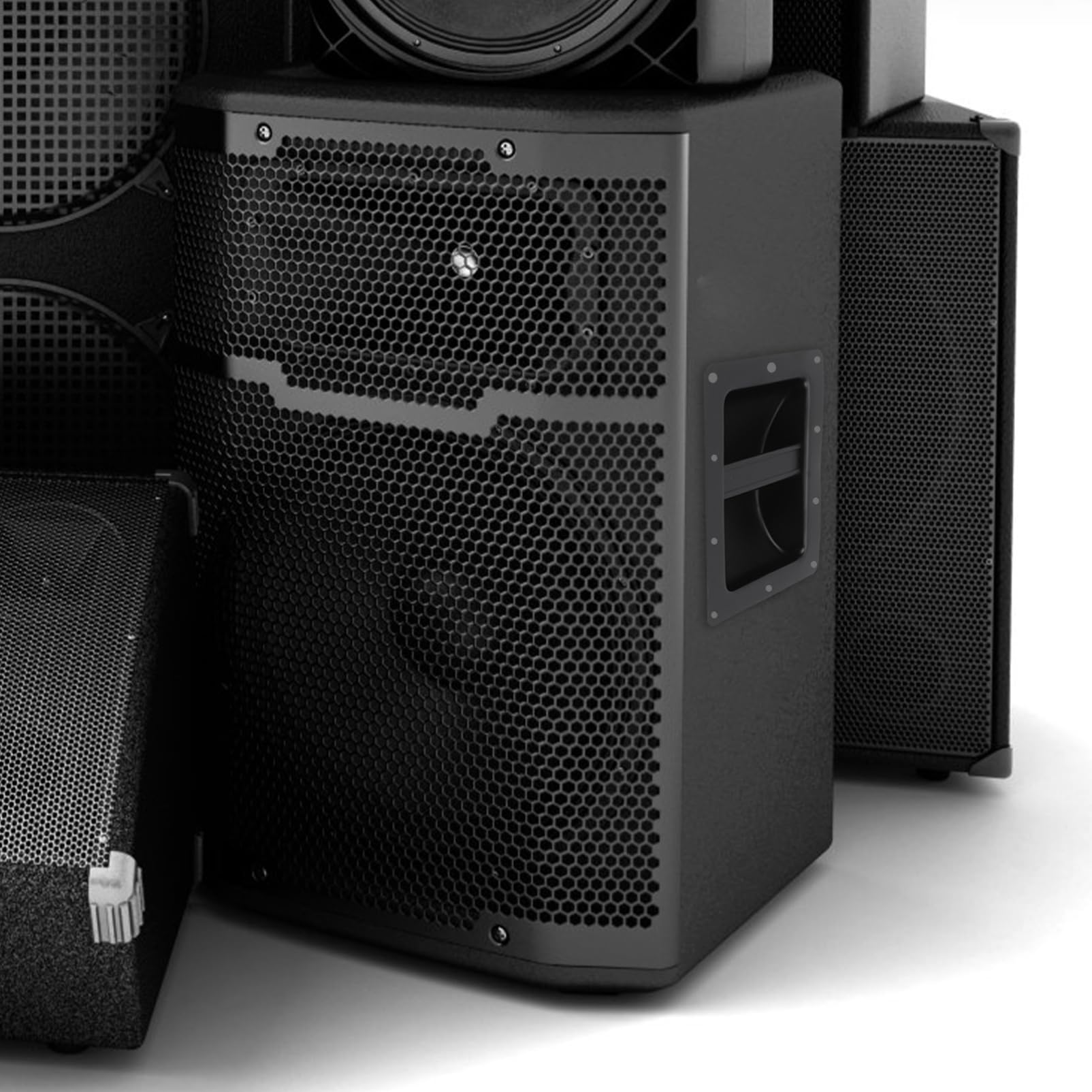 BESPORTBLE Durable Iron Speaker Handle for Secure Mounting Heavy Equipment Carrying Easy Grip Design for Various Speaker Cabinets Smooth Surface Black Finish