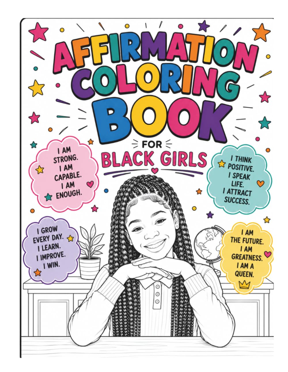 Affirmation Coloring book: for black girls