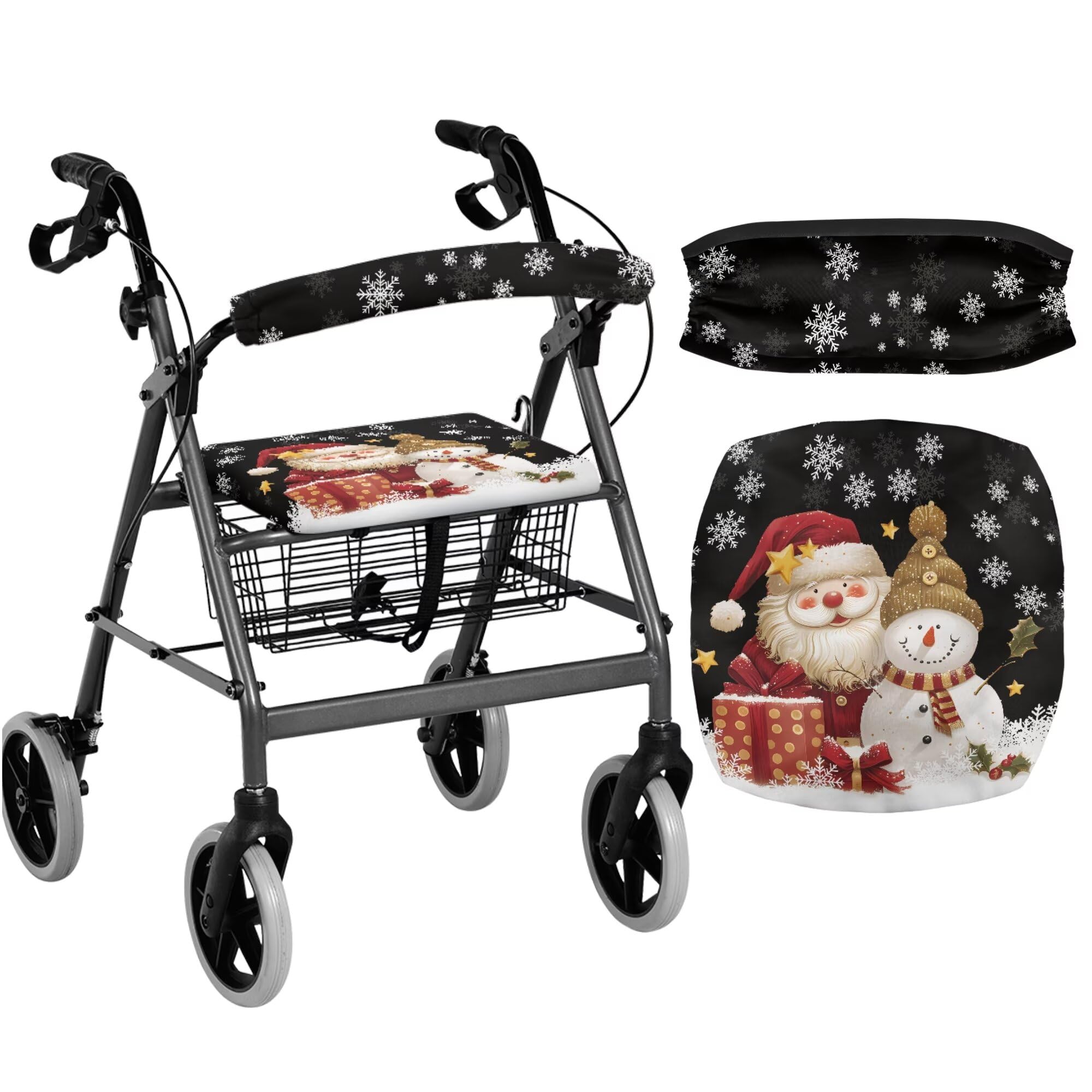White Marble Walkers for Seniors Cover Universal Fit Walker Accessories Walkers for Seniors with Seat Cover Washable Rollator Covers — Amazon image 15