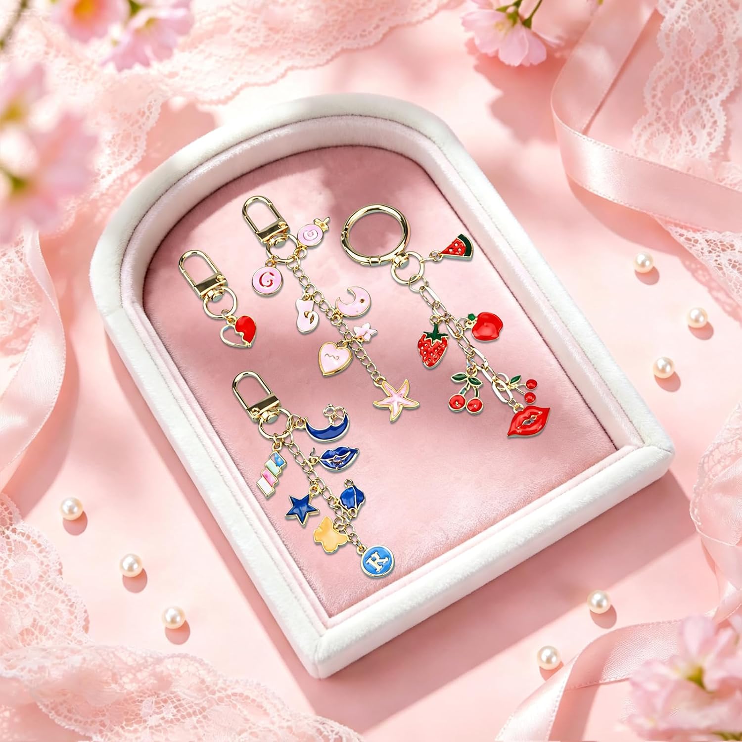 Libershine 656Pcs Keychain Making Kit, DIY Bag Charm Kit