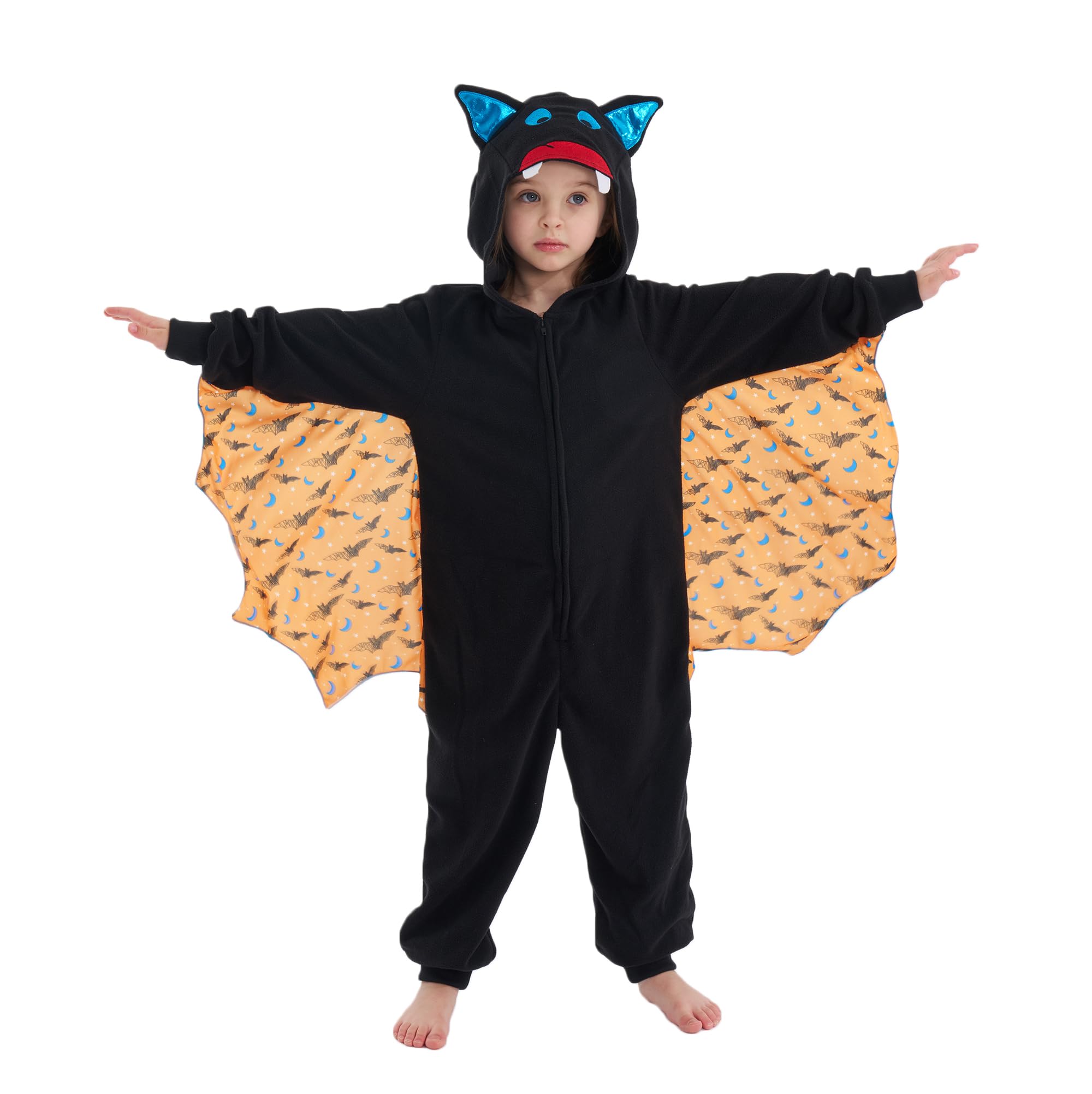 Fiestas Guirca – Costume Chauve-souris Bébé – Pyjama Avec Ailes Et Cagoule – Combinaison Rouge Et Noire – Déguisement Halloween Et Carnaval – Taille 18-24 Mois – Doux Et Sécurisé