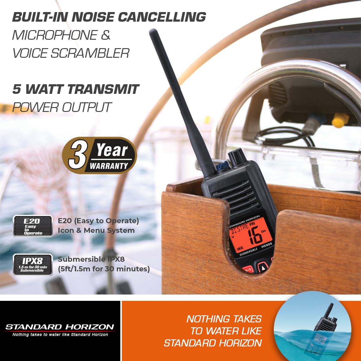 Standard Horizon - Hx400Is VHF Portable - Sécurité intrinsèque