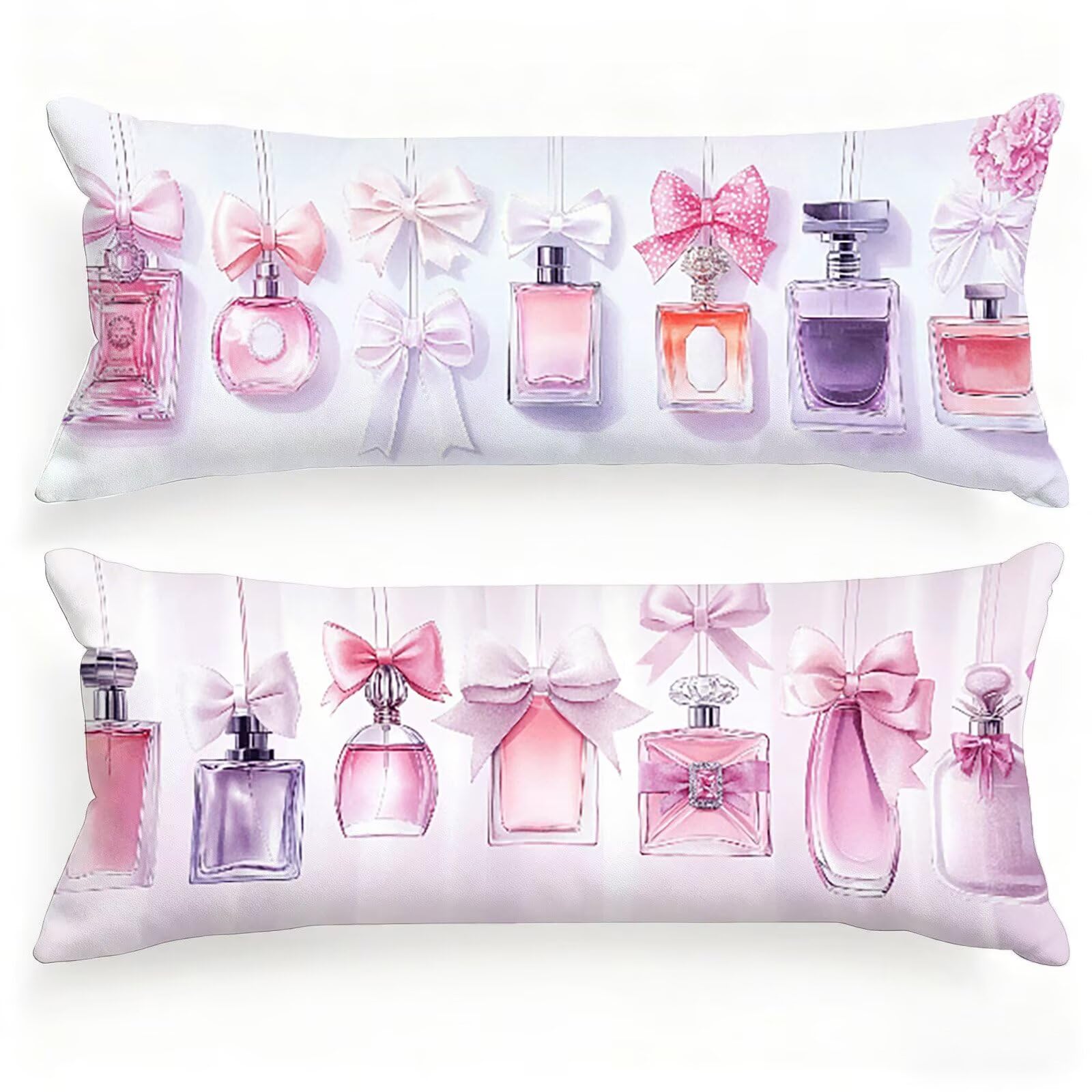 Poszewka na poduszkę 150 cm perfumy poszewka na poduszkę 50 x 150 zestaw 2 sztuk, nowoczesna poszewka na poduszkę aksamitna poszewka na poduszkę dwustronny nadruk do salonu, sypialni, łóżka, sofy
