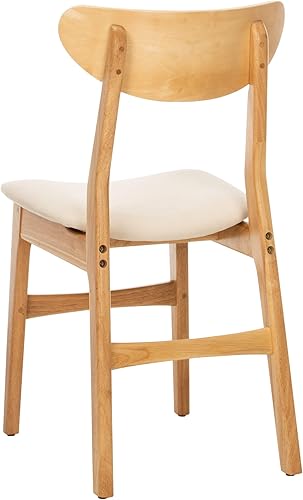 Miniatura 9 de Safavieh Home Lucca - Silla de comedor con cojín retro natural y blanco, juego de 2