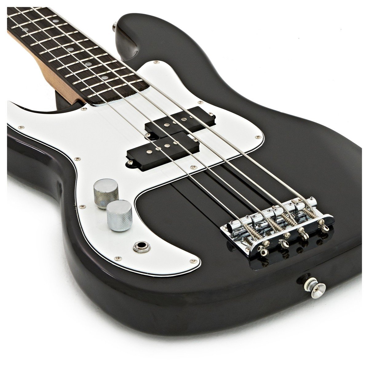 3/4 LA Left Handed Bass Guitar by Gear4music, Black : Amazon.co.uk