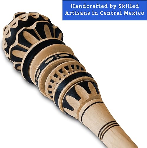 Miniatura 2 de Auténtico espumador artesanal de chocolate caliente Molinillo (grande) - Batidor de madera hecho a mano para chocolate caliente mexicano - Wisk de