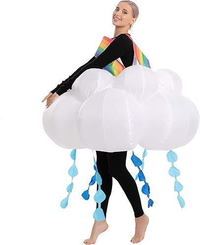 Miniatura 3 de Spooktacular Creations Disfraz inflable de Halloween para Halloween tutú de nube arco iris disfraz inflable de lujo talla única para adultos