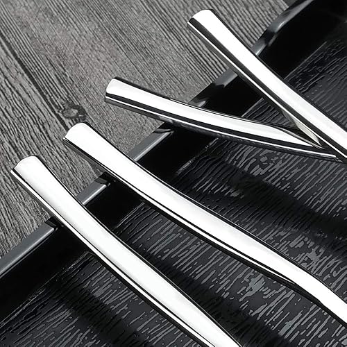 Miniatura 2 de Idomy Tenedores de degustación de 3 dientes de acero inoxidable para aperitivos, 12 piezas