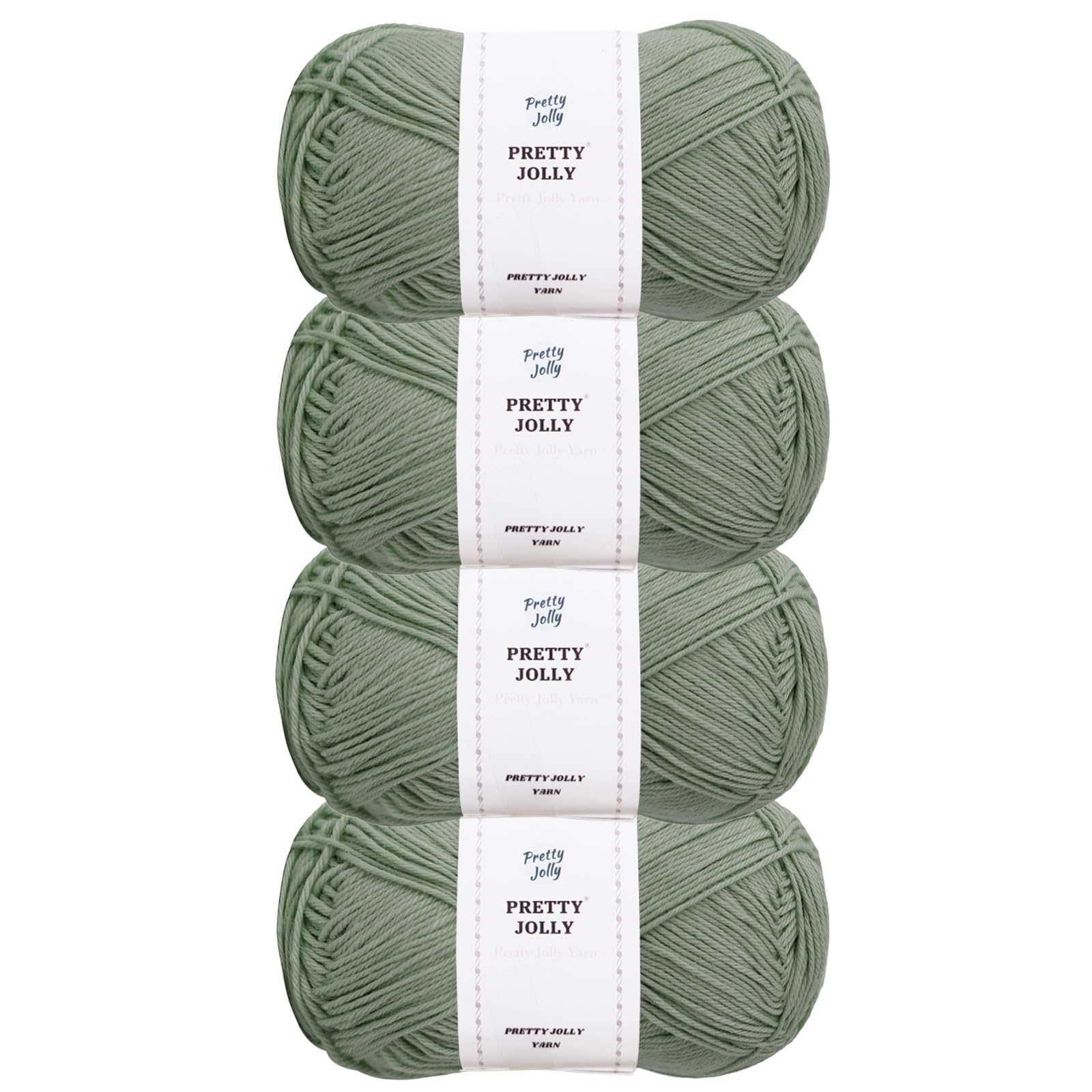 Pretty Jolly 4 Skeins Soft Baby Yarn, 100% Cotton, Crochet & Knitting, 4 Ply, Fingering Weight