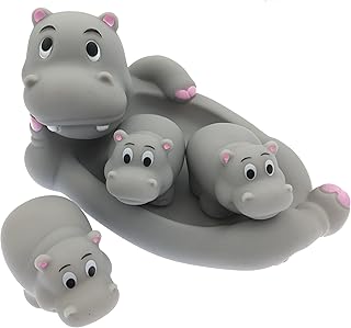 Playmaker Toys Rubber Hippo Family Bathtub Toy Pals Also A Great Pet Dog Toy Set