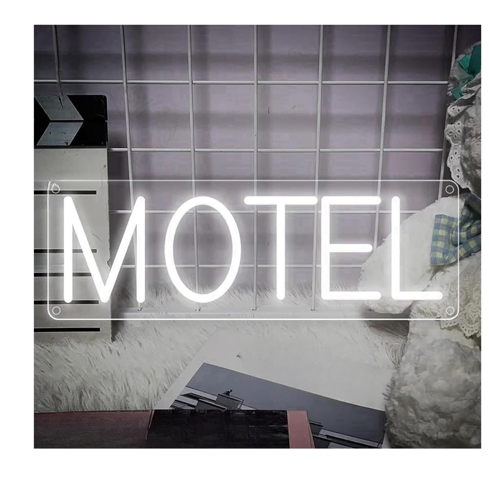 Aextroi neon Lights Sign Neon Sign Dimmable Motel Light, for Business,Wall Decoration(50cmx18cmC)