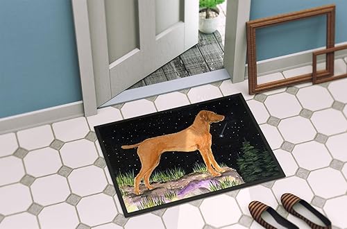 Miniatura 2 de Caroline's Treasures SS8478MAT - Felpudo de noche estrellada Vizsla de 18 x 27 pulgadas, tapete para puerta delantera, interior y exterior, para