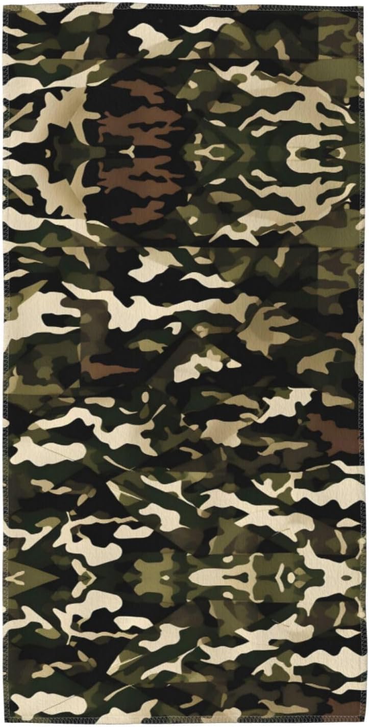 Camo Print Hand Towels for Kitchen, Decorative Bathroom Towels Decor Farmhouse Cute for Men Women Gifts