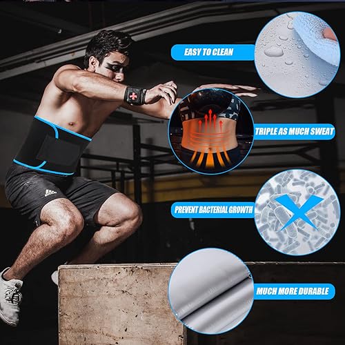 Miniatura 4 de UHFaFi Faja reductora de cintura para mujeres y hombres, cinturón de entrenamiento para gimnasio, ejercicios en casa, faja de sauna, cinturón de