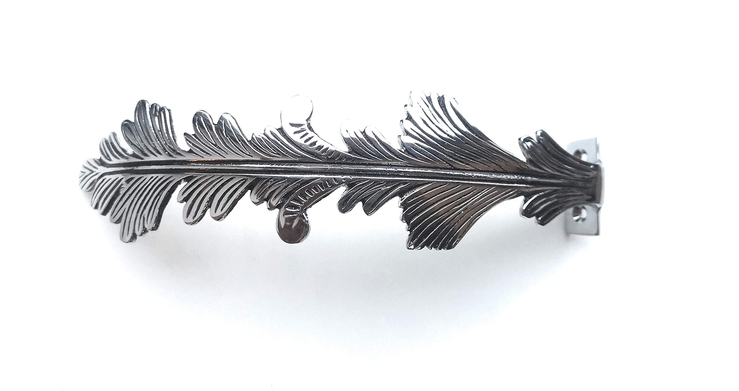 Brass & Metal Silver Solid Brass Curtain Tie Back Chrome Hold Back Leaf Curtain Tieback Home Decoration - Solid Brass Casting Finished In Antique Chrome (Antique Chrome)