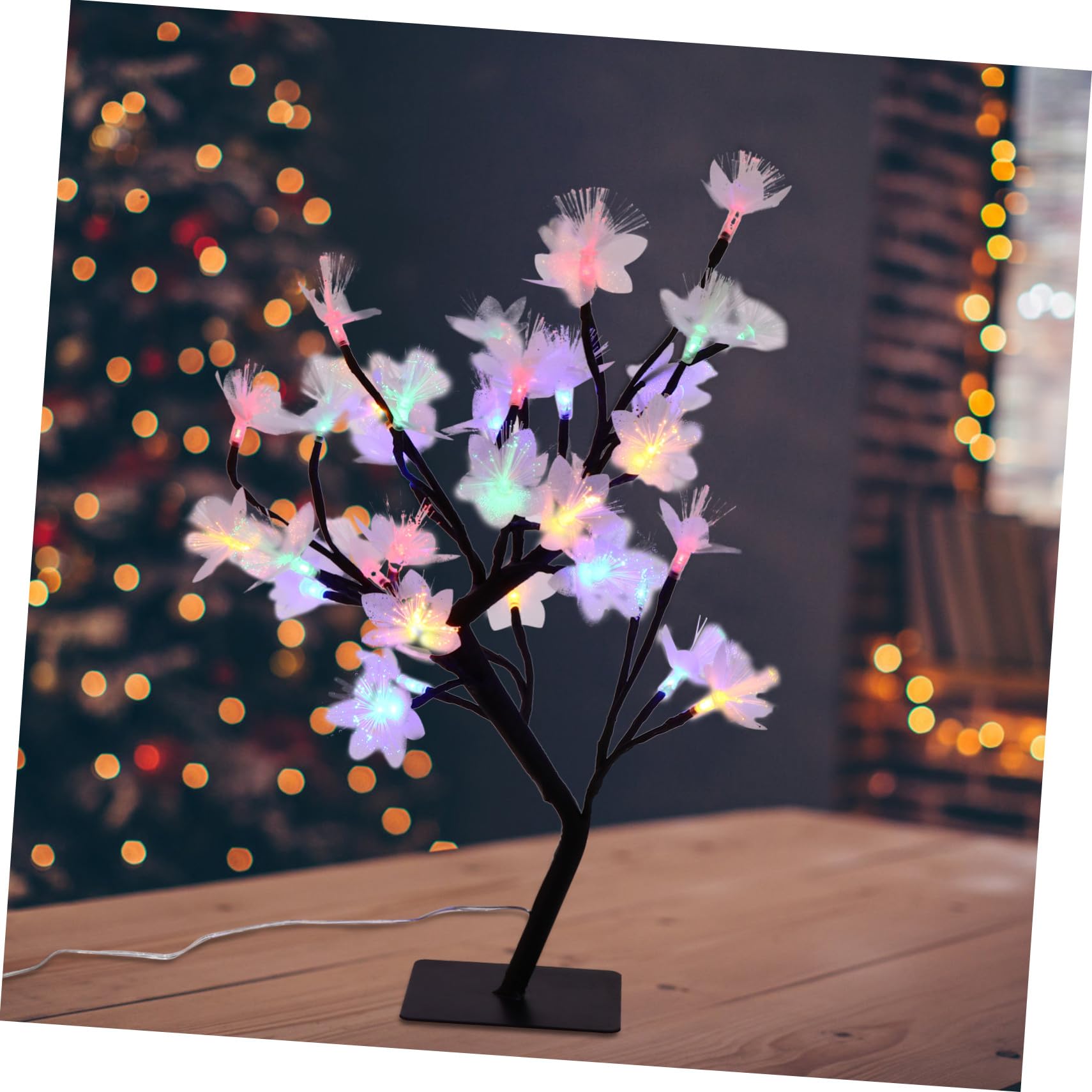 Toyvian Künstliche Baumlampe 1stück Kunststoff, Farbwechselnd, USB Ladung
