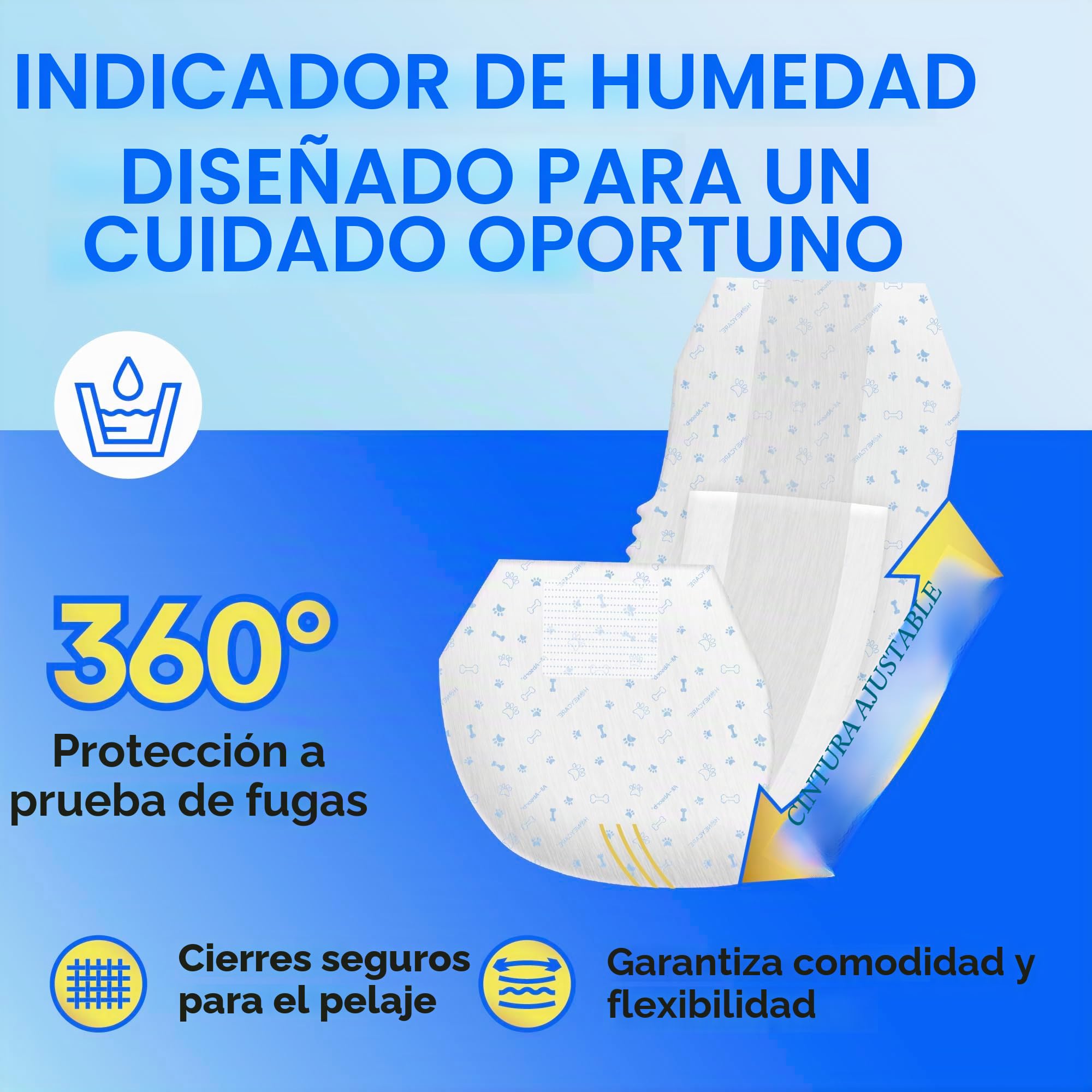 All-Absorb Envoltura para perro macho A26, 50 unidades, pequeña
