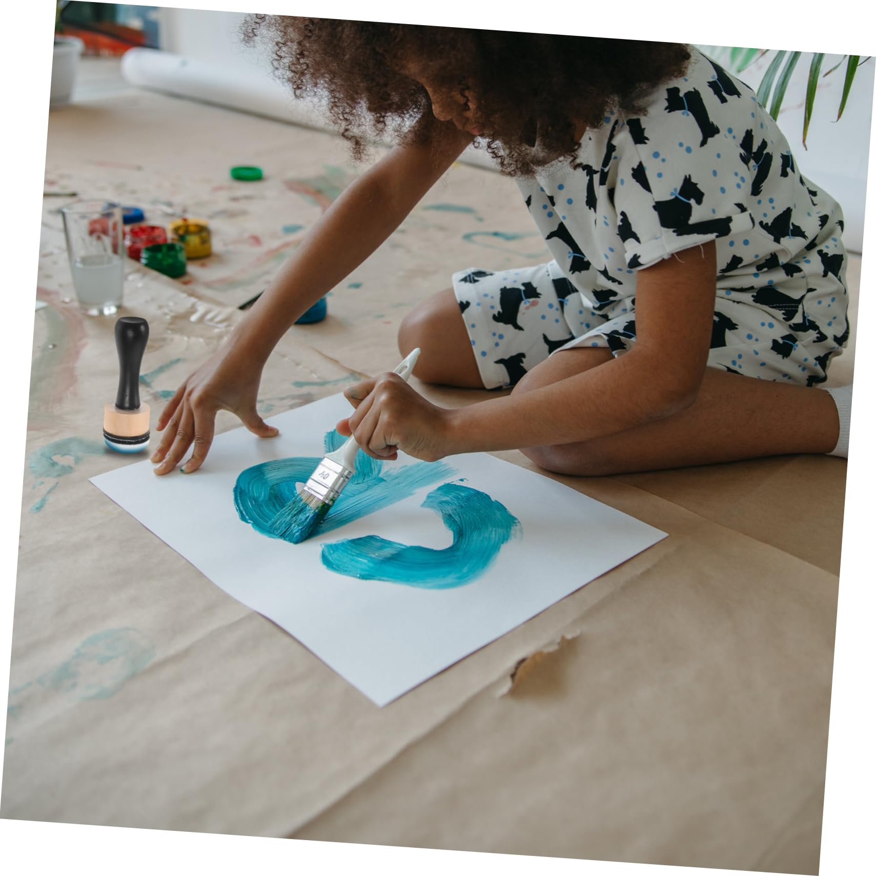 5 Set Spugne per Pittura Forma Adorabile Strumenti per Stampa per Pittura con Acquerelli e Acrilici Sviluppo Creativo