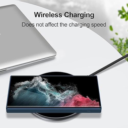 Miniatura 7 de GiiYoon - Funda de silicona compatible con Samsung Galaxy S22 Ultra 5G, funda de cuerpo completo de tacto sedoso y suave con protección para la