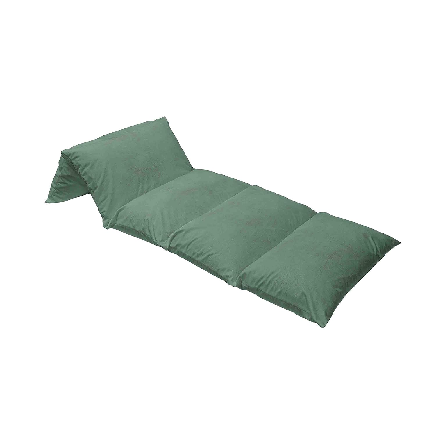 Ambesonne Faux Suede Floor Pillow Lounger Cover, Digitally Printed Weathered Texture, Nap Mat Printed Fabric Case for 5 Pillows Unstuffed Gaming Reading TV Couch Pale Green, 88" x 36"