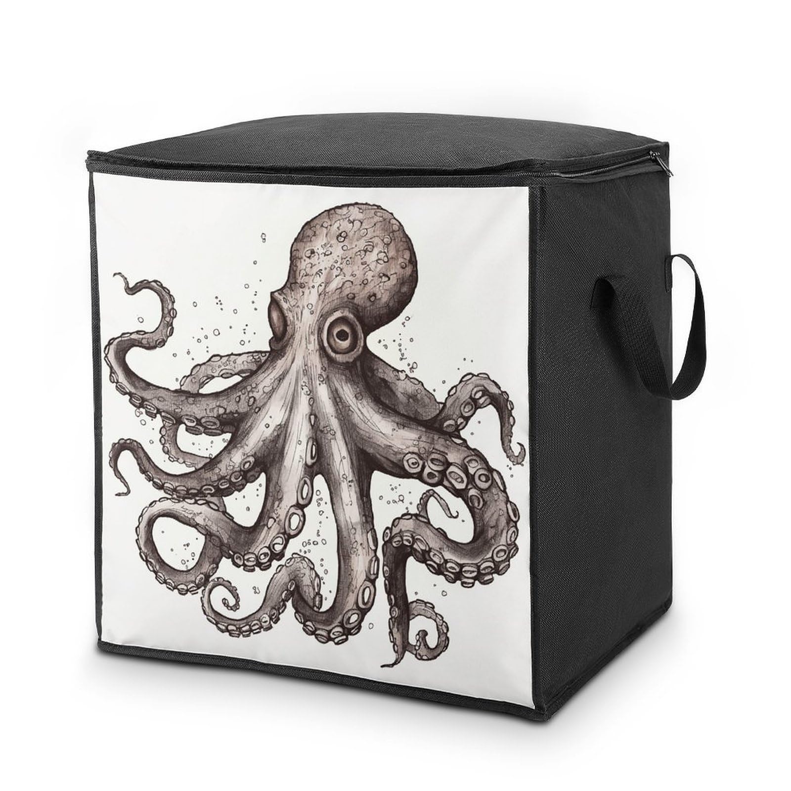 70L Octopus Storage Bag With Zipper Closet Organizers with Handle for Home Storage Organizer for Blankets Quilts Clothes Comforter Bedding And Pillows