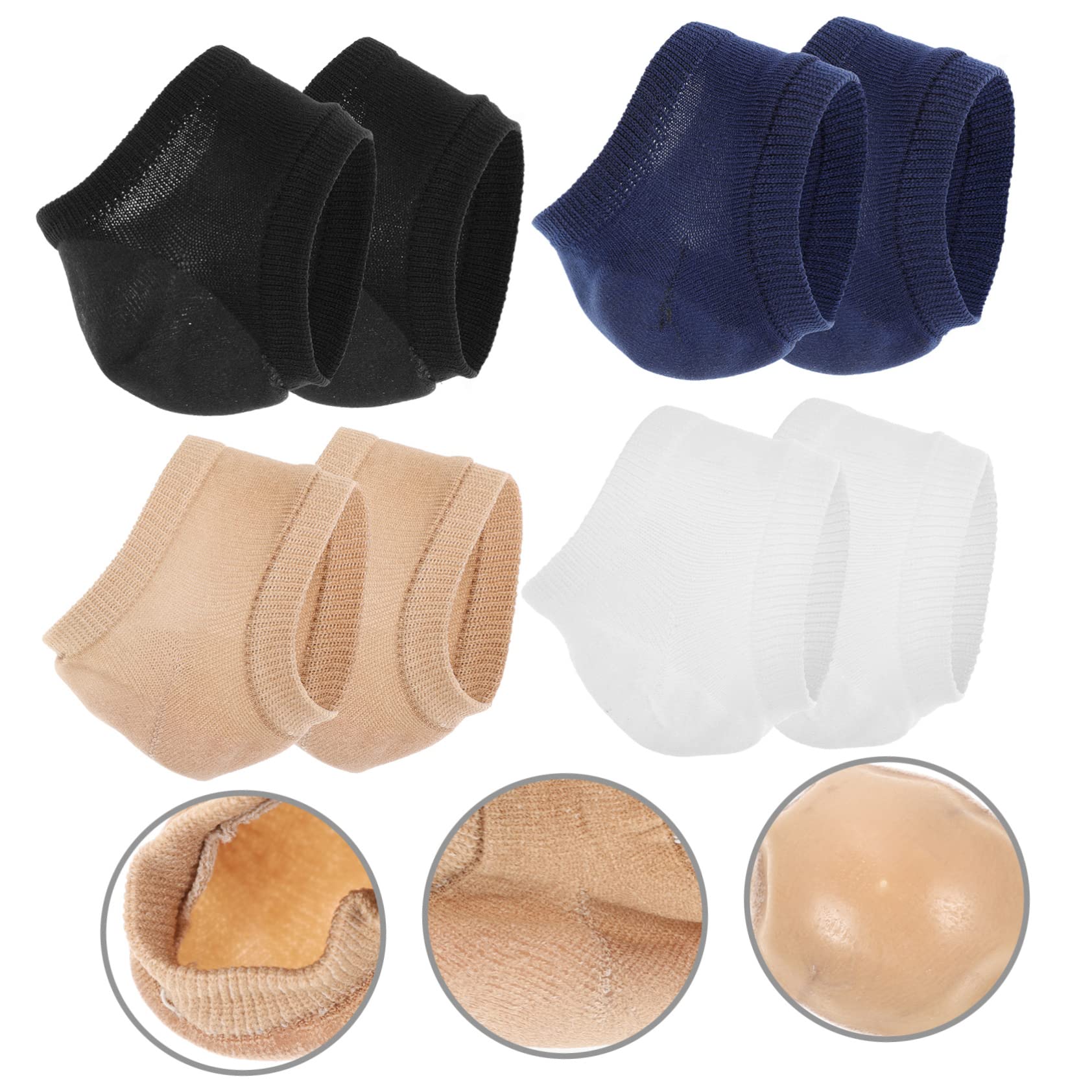 Ipetboom Breathable Heel Socks Gel Protectors for Women Men Foot Moisturizing Toeless Socks