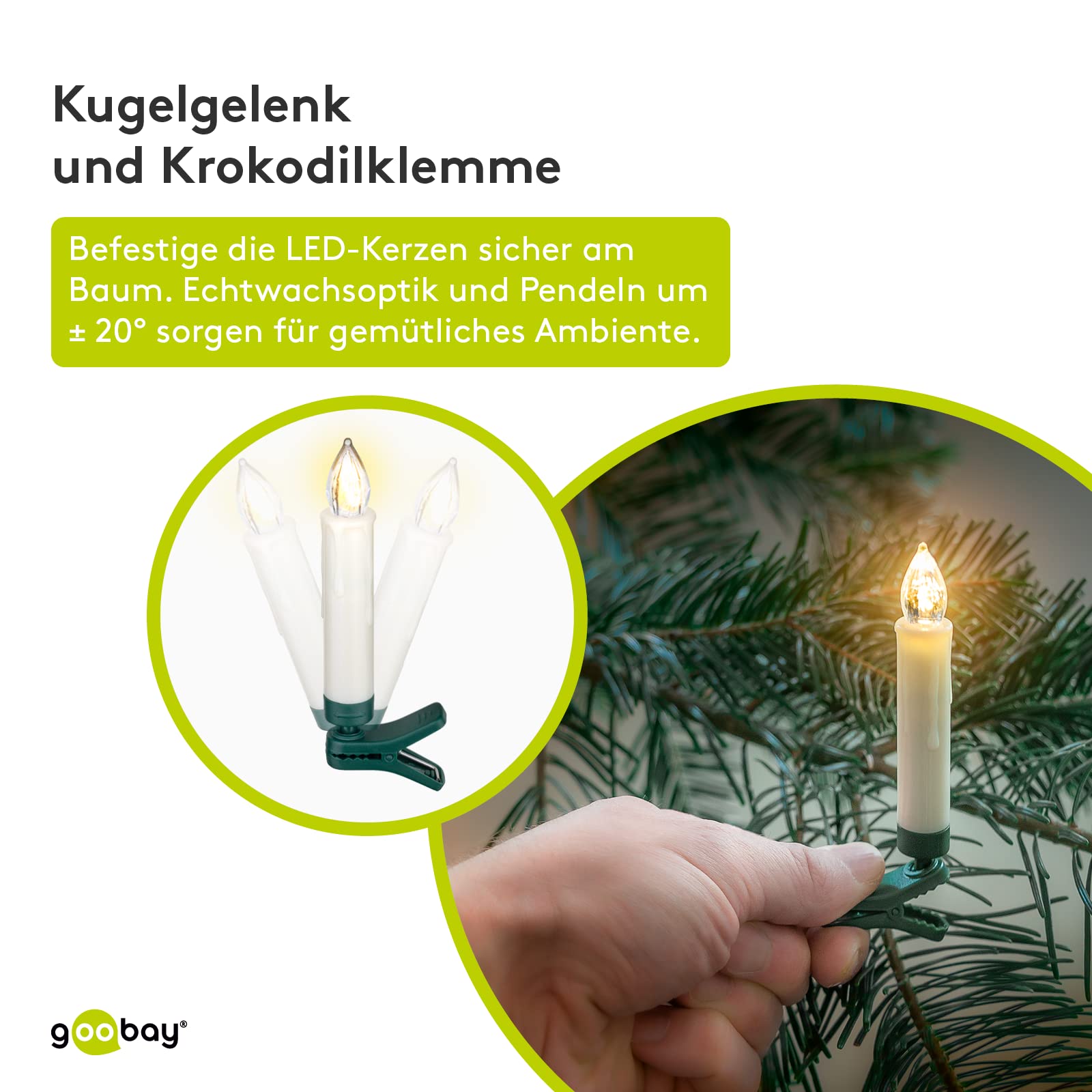 10er Set LED Christbaumkerzen Mit Fernbedienung – 3D-Flamme, Timer, Dimmbar, Flackernd/konstant, Inkl. Batterien & Halter