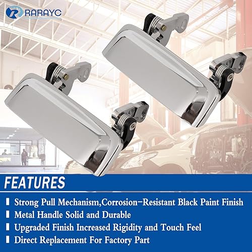 Miniatura 8 de Manija de puerta exterior (2 piezas) de metal para Ford Ranger 1998-2011, Mazda B2300 B3000 B4000 delantero izquierdo y manija lateral derecha del